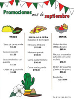 El Jardín Cafetería menu