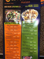 La Poutinerie menu