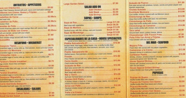 El Paraiso Tropical Llc menu