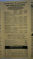 New York Pizza menu