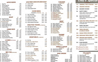 Hibachi Japanese Grill Express menu