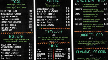 El Taco Loco menu