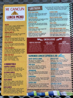 Mi Cancun menu