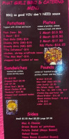 Phat Girlz Bbq menu