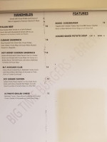 Big Time Burgers Brew menu