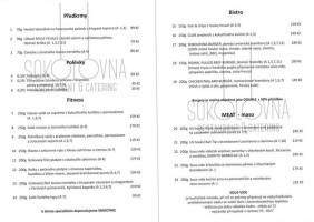 Restaurace Sokolovna menu