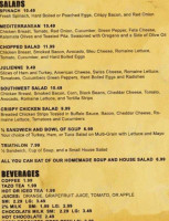 The Vegas Cafe menu