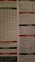 Capone's Pizza menu