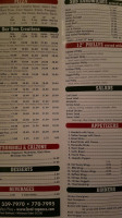 Capone's Pizza menu