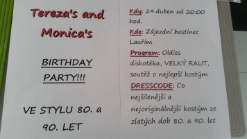 Zájezdní Hostinec Lauřím menu