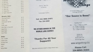 That Wing Place menu