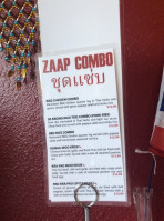 Zaap menu