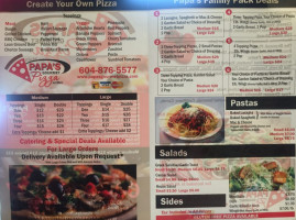 Papa's Pizza on Main menu