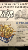 Frite Alors! Mcgill menu