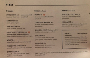 Via Tevere Pizzeria Napoletana menu