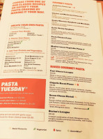 Boston Pizza menu