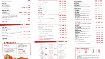 Ramona's Pizza Social Hall menu