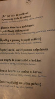 Krčma U Kellyho menu