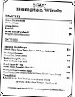 Hampton Winds menu