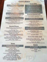 City's Edge menu