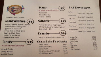 Tastebuds CafÉ menu