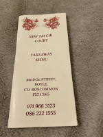 New Taichi Court menu