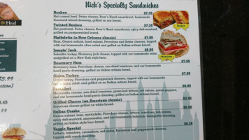 Nicks Deli Marketplace menu