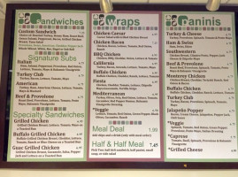 West Oak Deli menu