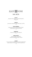 Eliot & Vine menu