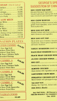 George's China Kitchen menu