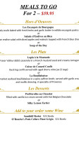 Bouchons Bistro Fine Dining Kelowna menu