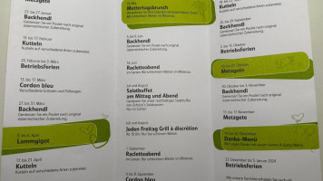 Schuetzenhaus menu