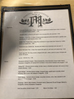 Masters Brewhouse menu