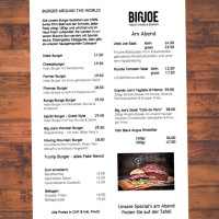 Bigjoe menu