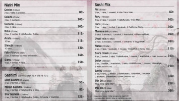 Sumo Sushi menu