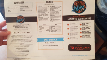 Memphis Blues Barbeque House menu