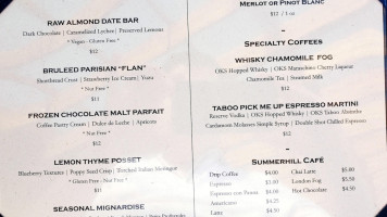 Imagine Al Fresco  Dining Takeout At Summerhill Pyramid Winery menu