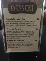 The Dugout Sports Lounge menu