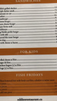 Eddies menu