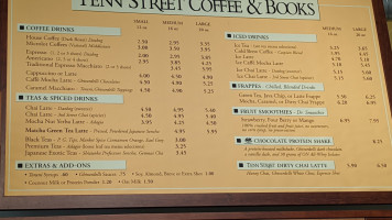 Tenn Street Coffee menu