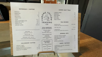 Chrome Yellow Trading Co. menu