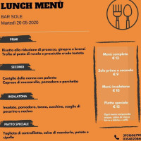 Al Sole Bistrot menu