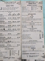 Cenzontle Mazunte menu