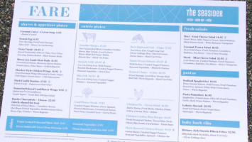 The Seasider Bistro Wine Patio menu