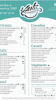 Lanta Thai Cuisine menu