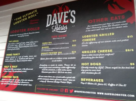 Dave's Lobster Halifax menu