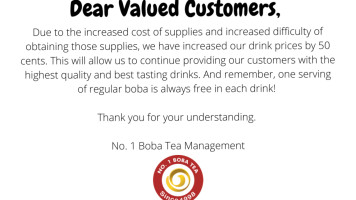 No. 1 Boba Tea Chinatown inside