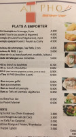 AI PHO Bistrot Viet menu