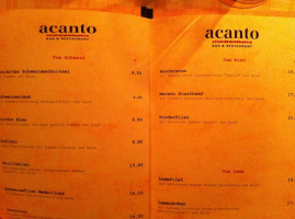 Acanto menu