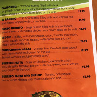 Acapulco Mexican menu